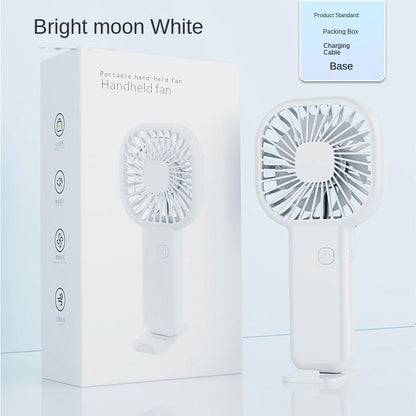 USB mini fan cartoon handheld fan portable desktop charging home electric fan gift