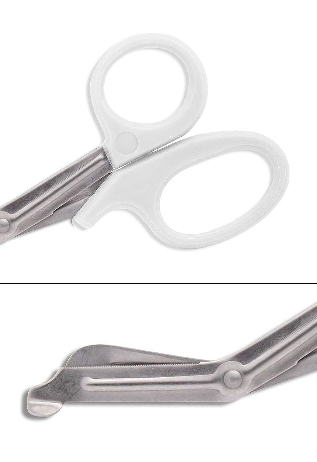 White Trauma Shears 7 1/4", Medical Scissors for Nurses 7.25', Heavy Duty Surgical Scissors, Stainless Steel Bandage Scissors, Durable and Reliable Nurse Scissors, Medical Shears for Emergency
