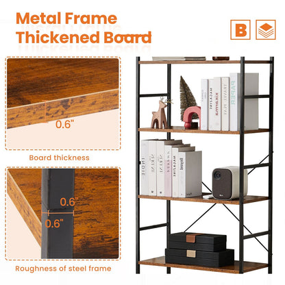 5 Tiers Bookshelf, Classically Modern Book Shelf, Book Rack, Storage Rack Shelves in Living Room/Home/Office