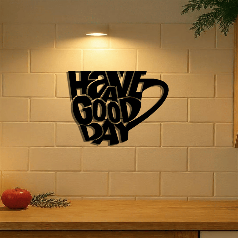 CIFbuy Modern iron Mug Wall Art Black Hanging Decor for Coffee Tea Lovers Kitchen Living Room Minimalist Home Accent(TikTok, temu pick-up service)