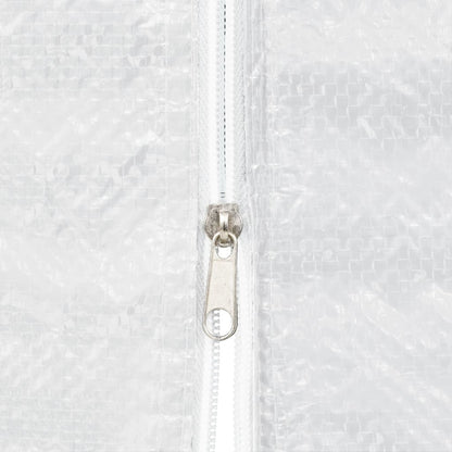 White PE tent sidewall zipper track with metal pull