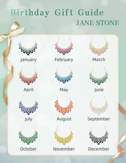 Jane Stone Fashion Statement Collar Necklace Vintage Openwork Bib Costume Jewelry