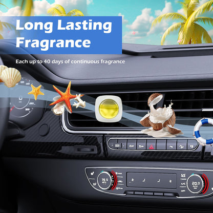 3 Pack Car Air Fresheners - Long Lasting Vent Clips For Men & Women, 3 Pack Up To 90 Days Fits All Car Refresher Odor Eliminator, New Car Scent Variety Pack