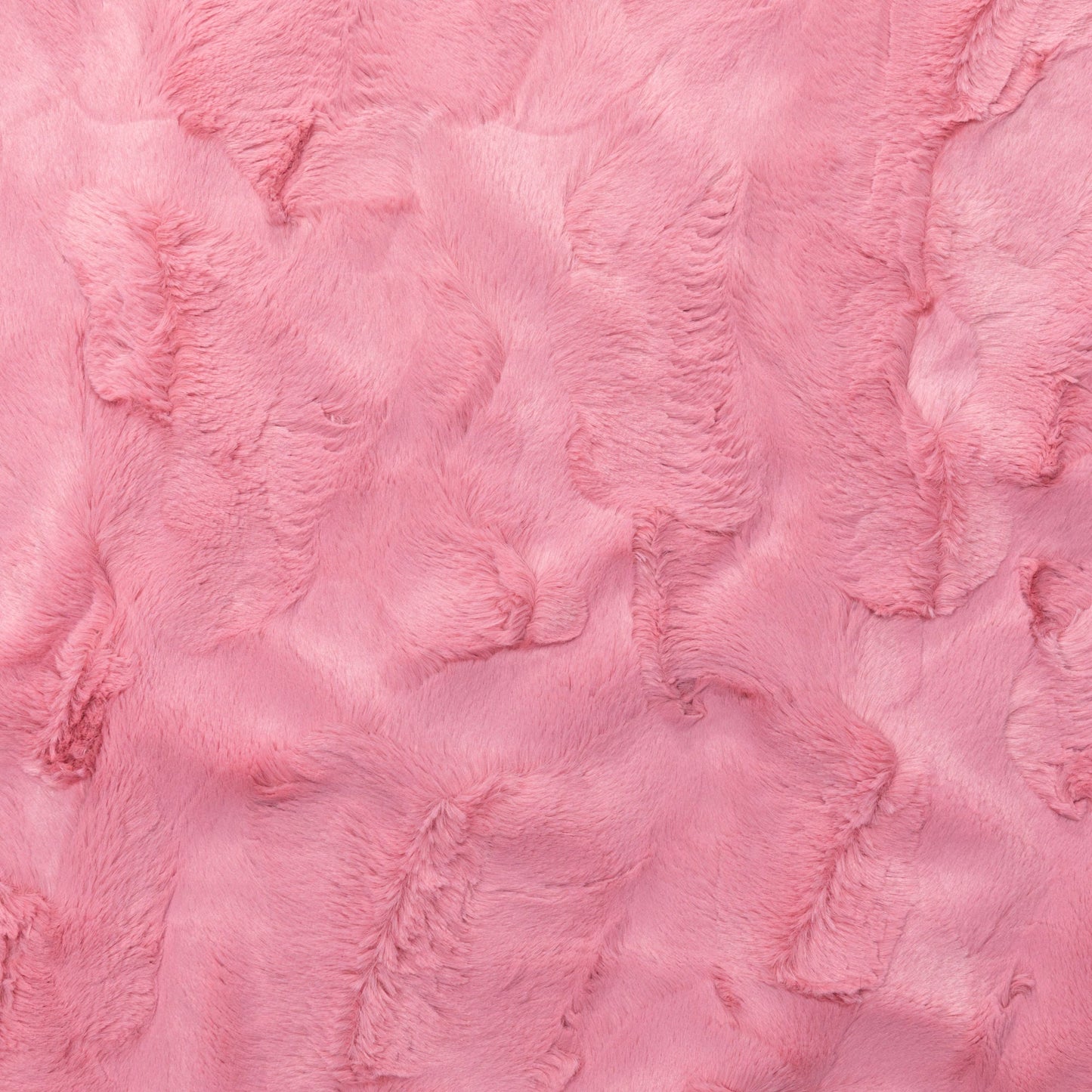 Rose Quartz faux fur fabric texture detail with plush, sculpted surface.