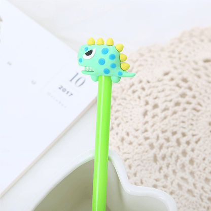 1pc/4pcs Creative Cartoon Tyrannosaurus Water Based Signature Pen Neutral Pen Gel Pen Learning Office Stationery 0.5mm Black Refill