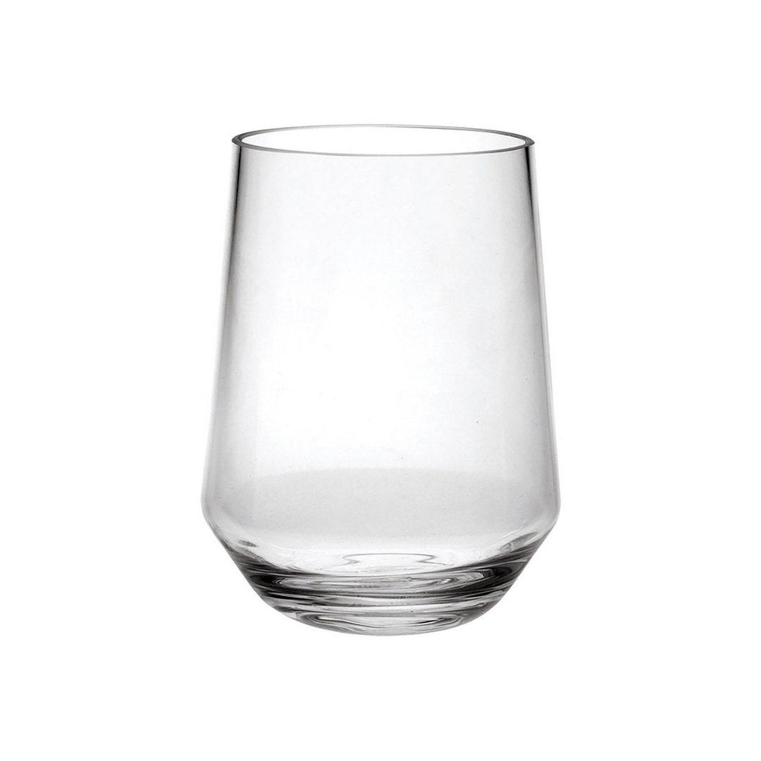 Plastic wine glass, clear, tulip shape