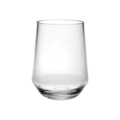 Plastic wine glass, clear, tulip shape