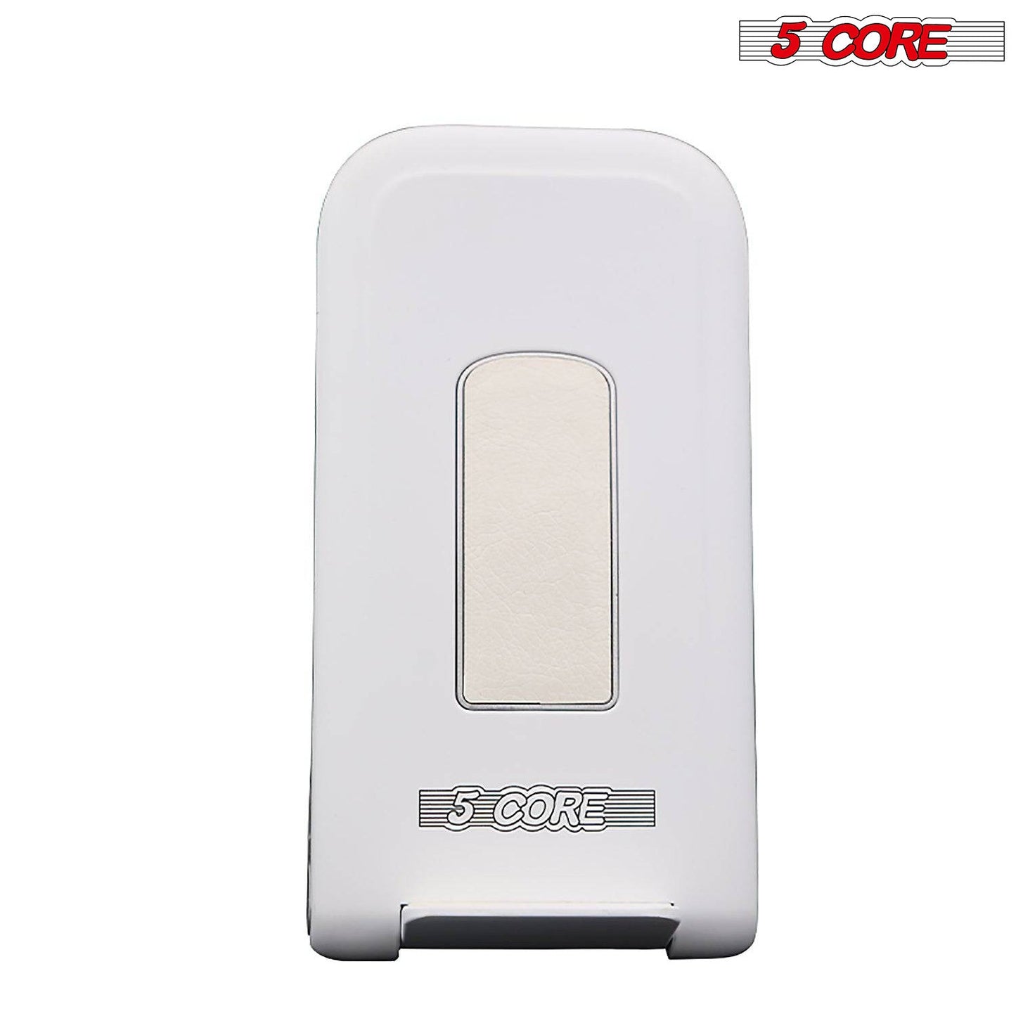 White wireless charger stand with rectangular charging pad and angled base