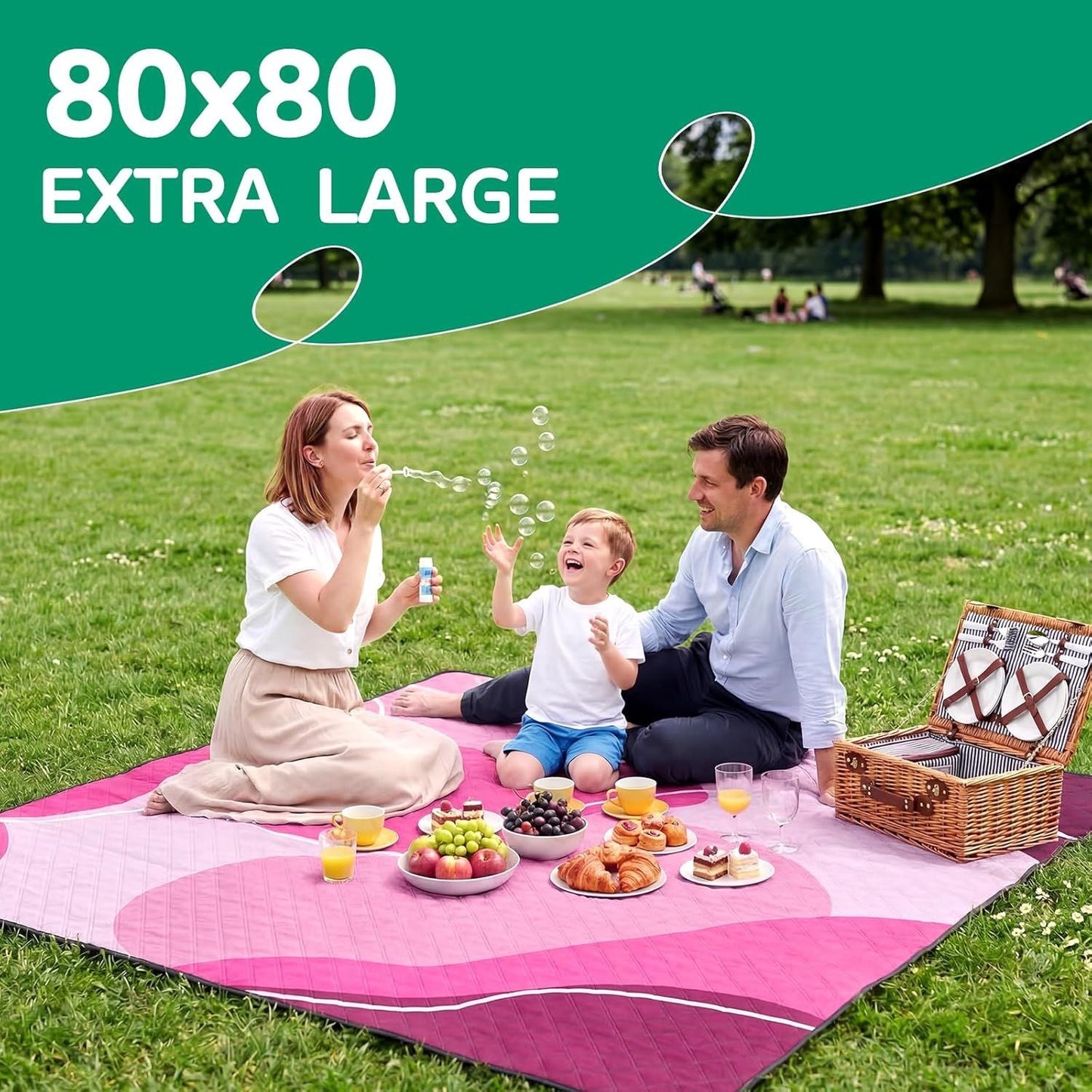 Waterproof Picnic Blanket Outdoor Camping Beach Mat Extra Large Foldable Car Essential Roadtrip Gadget Rv Accessories Glamping Tent Gear Must Haves Hiking Stuff Backpacking Necessities Gift