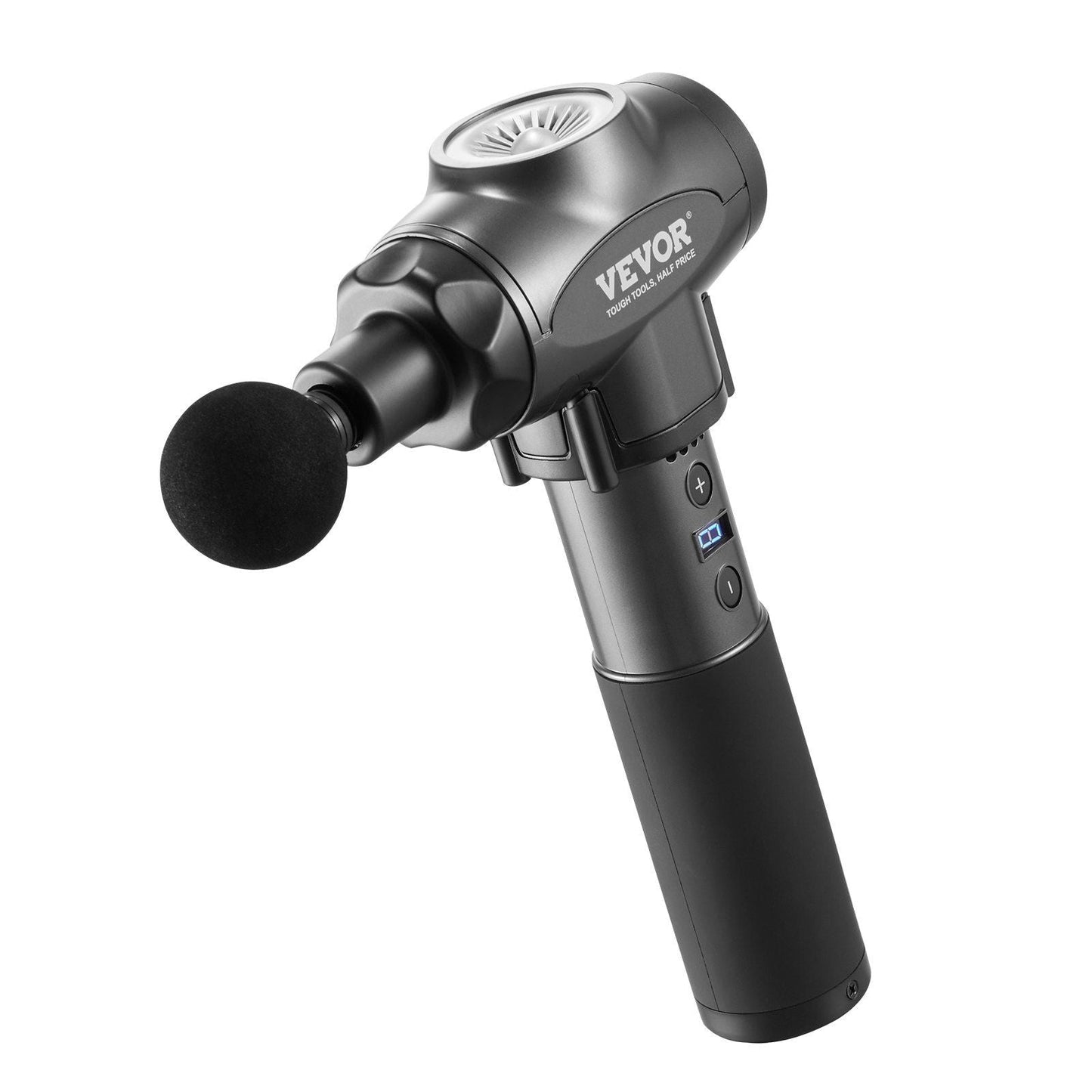 VEVOR Deep Tissue Massage Gun with 9 Speeds & 6 Heads - Handheld Percussion Massager for Muscle Pain Relief & Relaxation