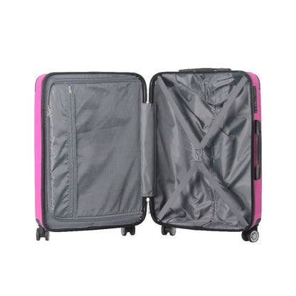 3-Piece Lightweight ABS Hardshell Luggage Set (20", 24", 26") in Honey Powder with Spinner Wheels, TSA Lock, and Adjustable Telescopic Handle - Durable Travel Suitcases
