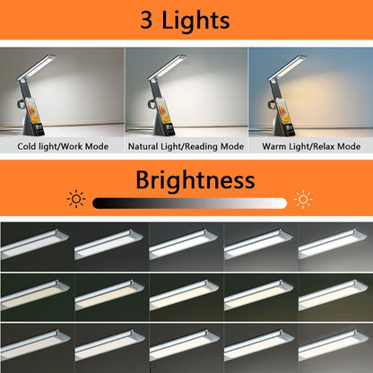 LED table lamp with three light modes and adjustable brightness levels