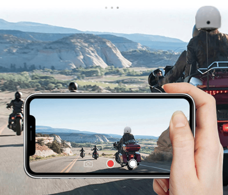 Smart Bluetooth motorcycle helmet. (1920x1080P motion camera (front / back), 64GB (16h) loop video, BT5.2+BLE4.2 Bluetooth, 2x0.5W voice control, phone, message, GPS, MP3)
