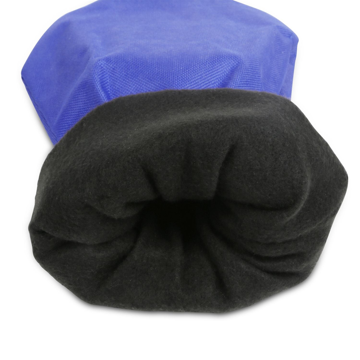 Fleece-lined purple ice scraper glove with black scraper pad