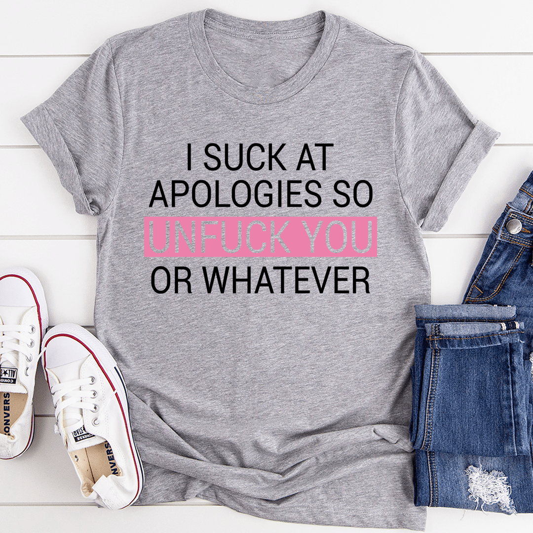 Athletic heather crewneck tee with centered black text and pink highlight