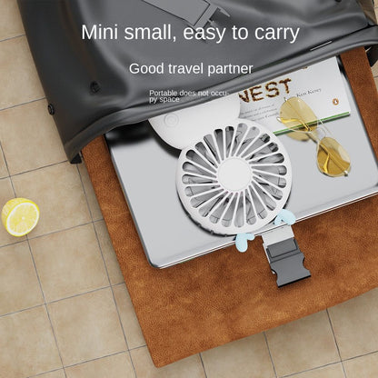 USB mini fan cartoon handheld fan portable desktop charging home electric fan gift