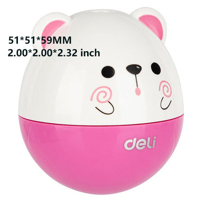 Deli Pencil Sharpener Small Pencil Sharpener Primary School Students Use Portable Small Pencil Sharpener Mini Small Durable Candy Color
