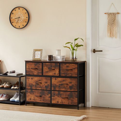 Dresser for bedroom 7 storage Spaces, assembled wardrobe lockers, bedroom furniture lockers