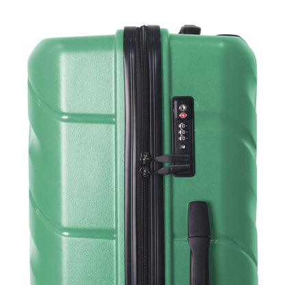 3-Piece Luggage Sets (20", 24", 28"), Suitcase with Wheels, Hardside Suitcase With Four Spinner Wheels and Scratch-Resistant Surface, Green