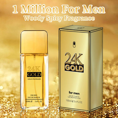 3.4f.0zMen's Eau De Toilette Spray, with Amber & Cinnamon Long-Lasting Perfume, Perfect forDating, Daily Life, Parties, Gift Giving, Notes OfBlood Orange, Grapefruit, Mint