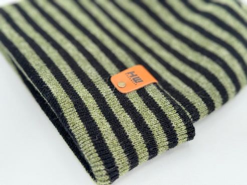 HAAKWEAR Theta Stitch RORO Cuffed Beanie (Patent Pending Design)-Green/Black, Made in USA