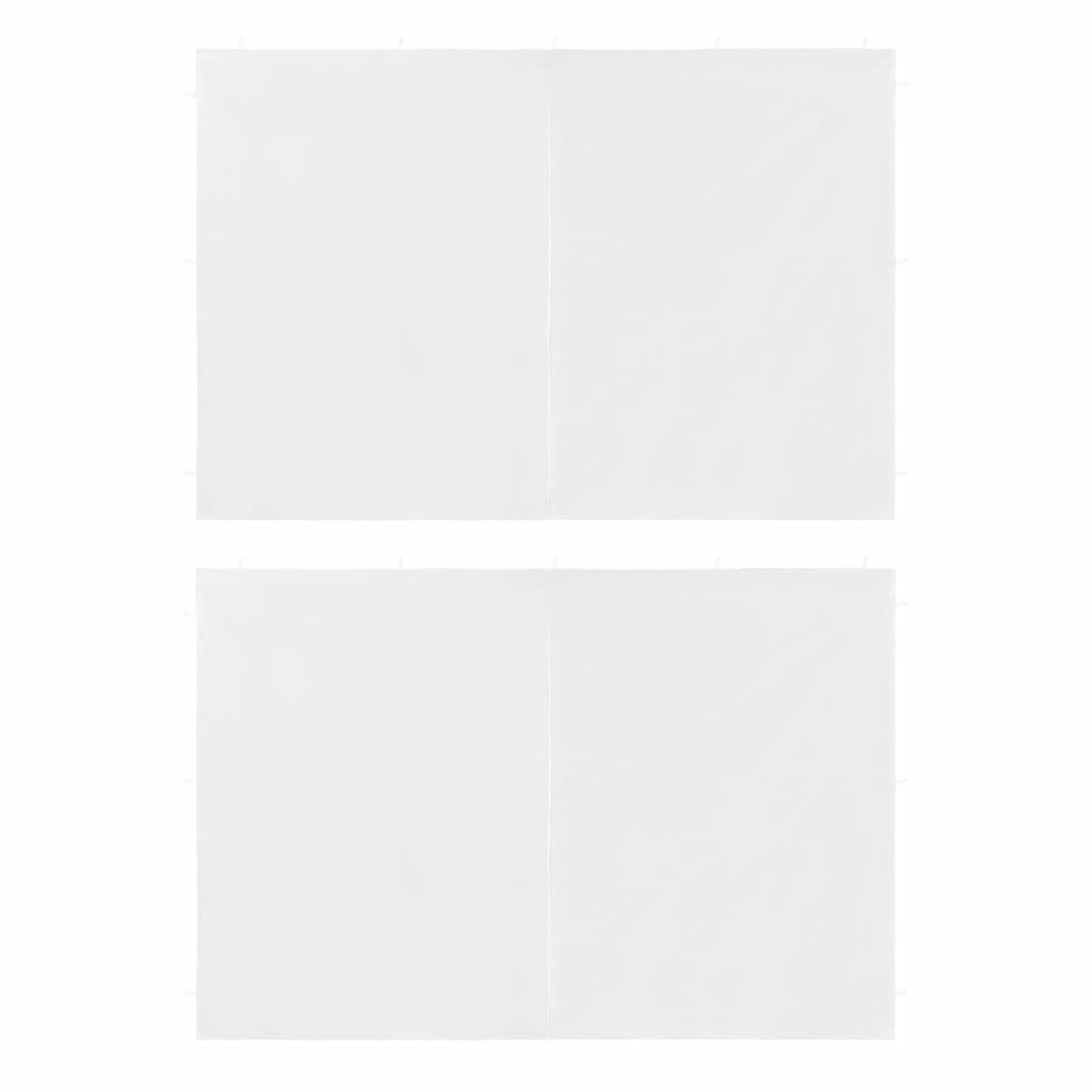 White PE party tent sidewall, two-piece set of panels