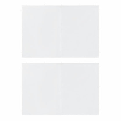 White PE party tent sidewall, two-piece set of panels
