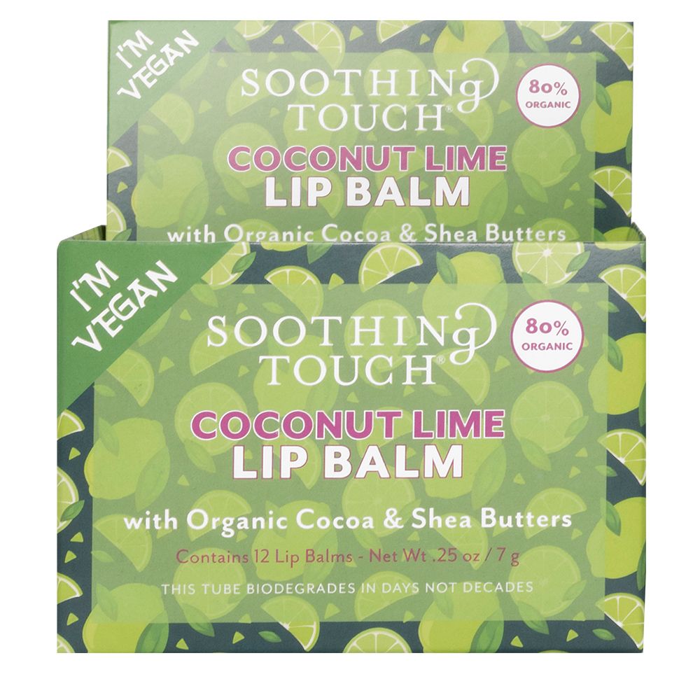Coconut Lime Vegan Lip Balm | Organic, Ayurvedic, Eco-Friendly Biodegradable Tube | Moisturizing & Nourishing