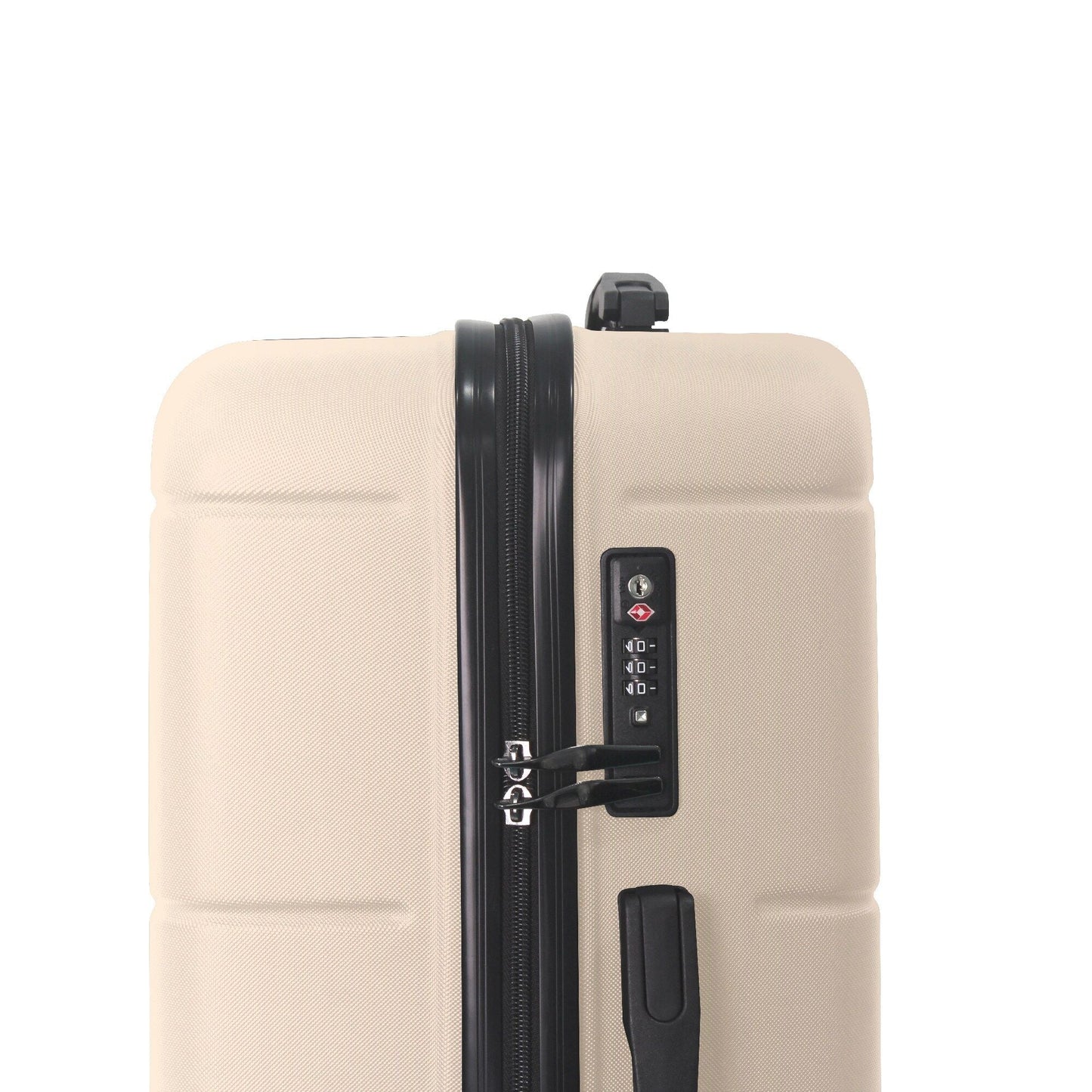 Luggage Sets ABS Hardshell 3pcs Luggage, Lightweight Durable Suitcase sets Spinner Wheels Suitcase with TSA Lock 20''24''28'' Available(Beige)