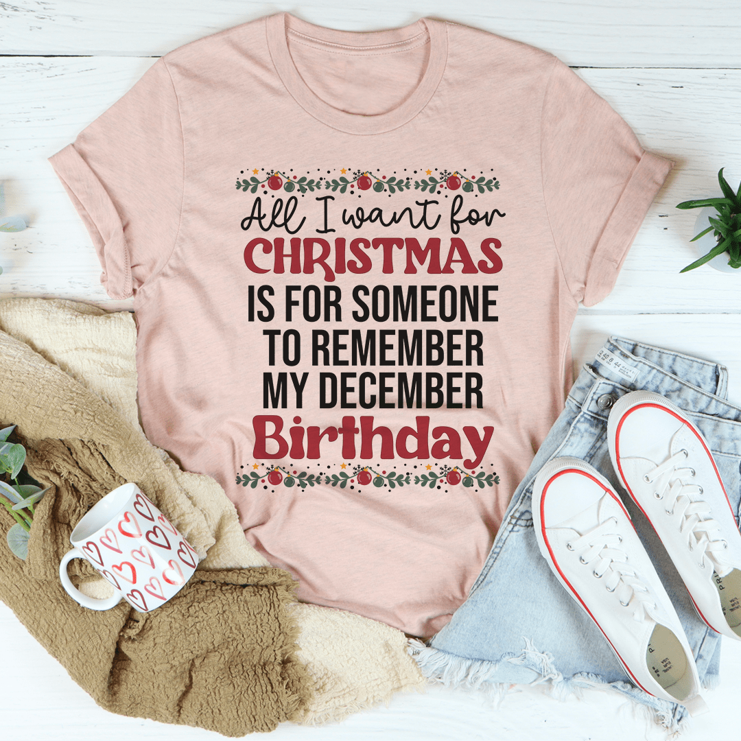 Blush pink T-shirt with Christmas quote text graphic