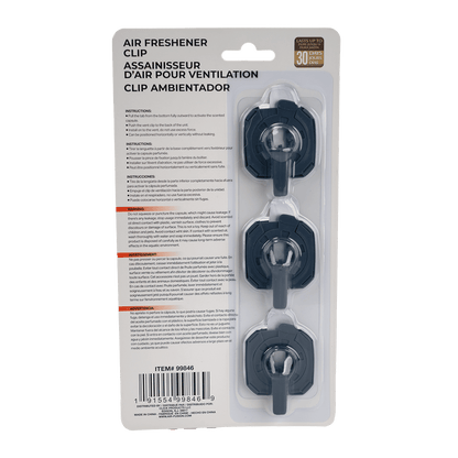 3 Pack Car Air Fresheners - Long Lasting Vent Clips For Men & Women, 3 Pack Up To 90 Days Fits All Car Refresher Odor Eliminator, New Car Scent Variety Pack