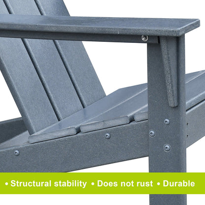 Dark grey Adirondack chair arm and slat support detail with bolts
