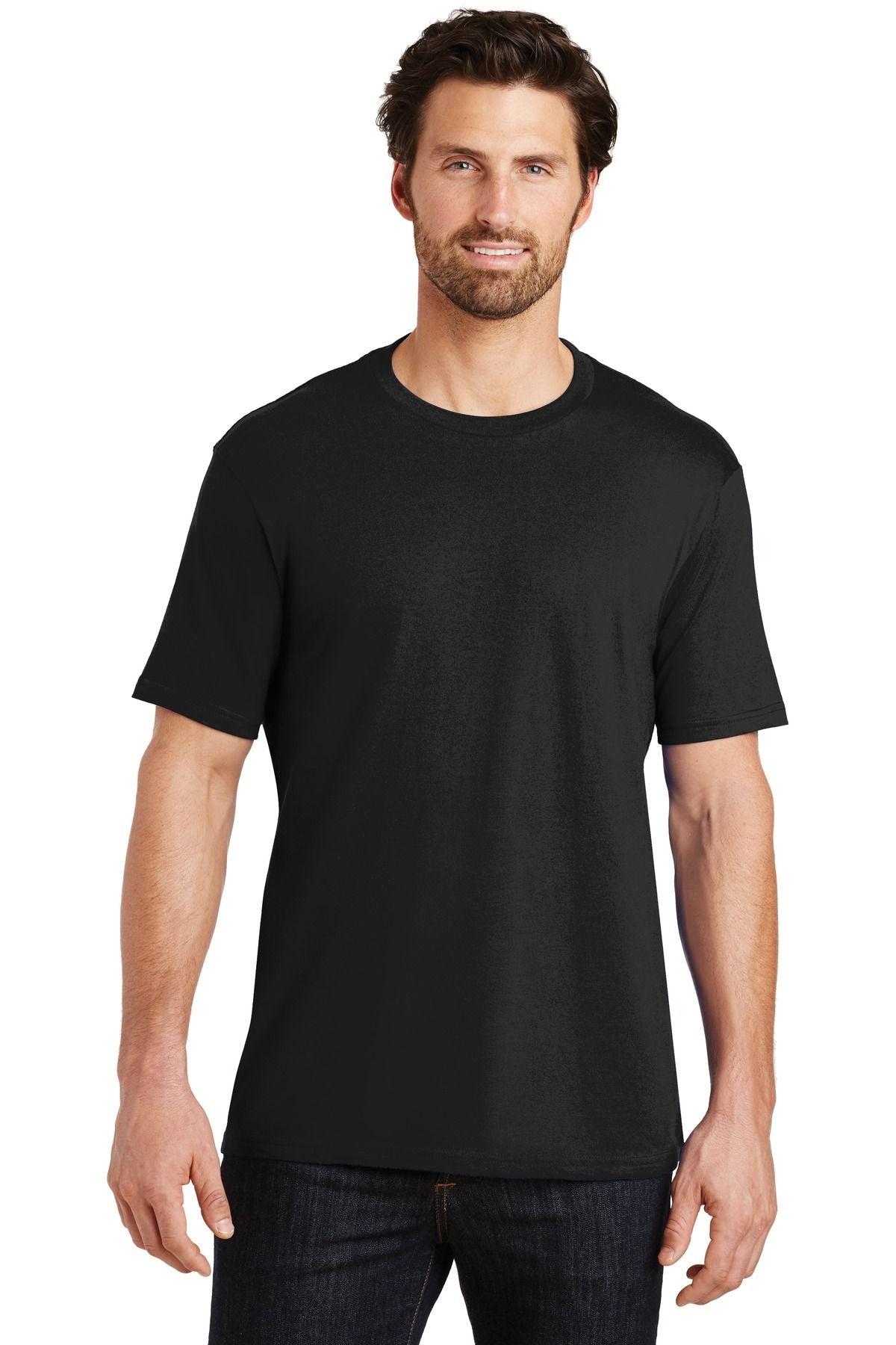 Men's crew-neck weight tee, black
