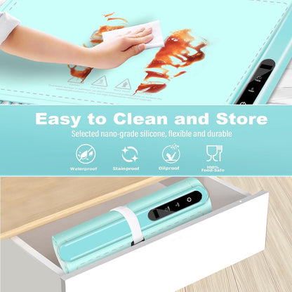 Silicone Electric Roll Up Heating Tray Food Warmers Mat Portable Hot Plates to Keep Food Warm