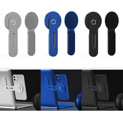 Magnetic phone holder parts in gray, blue, and black color options