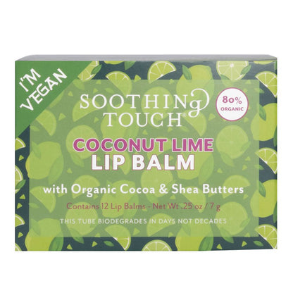 Coconut Lime Vegan Lip Balm | Organic, Ayurvedic, Eco-Friendly Biodegradable Tube | Moisturizing & Nourishing