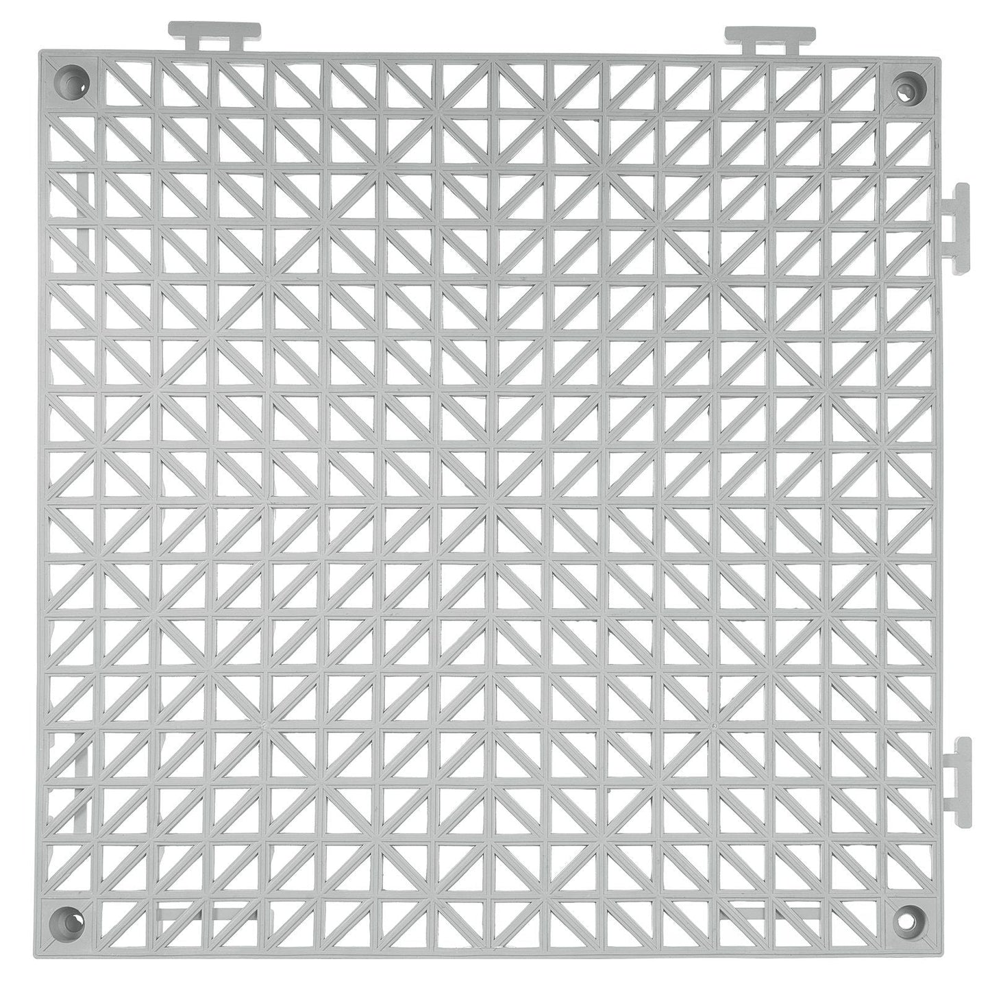 VEVOR Interlocking Tile 50PCS Gray, Drainage Tiles 12" x 12" Splicing, PVC Interlocking Drainage Floor Tiles, Non-Slip Drainage Holes for Restroom, Bathroom, Kitchen, Pool, Wet Areas