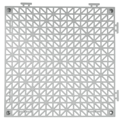 VEVOR Interlocking Tile 50PCS Gray, Drainage Tiles 12" x 12" Splicing, PVC Interlocking Drainage Floor Tiles, Non-Slip Drainage Holes for Restroom, Bathroom, Kitchen, Pool, Wet Areas