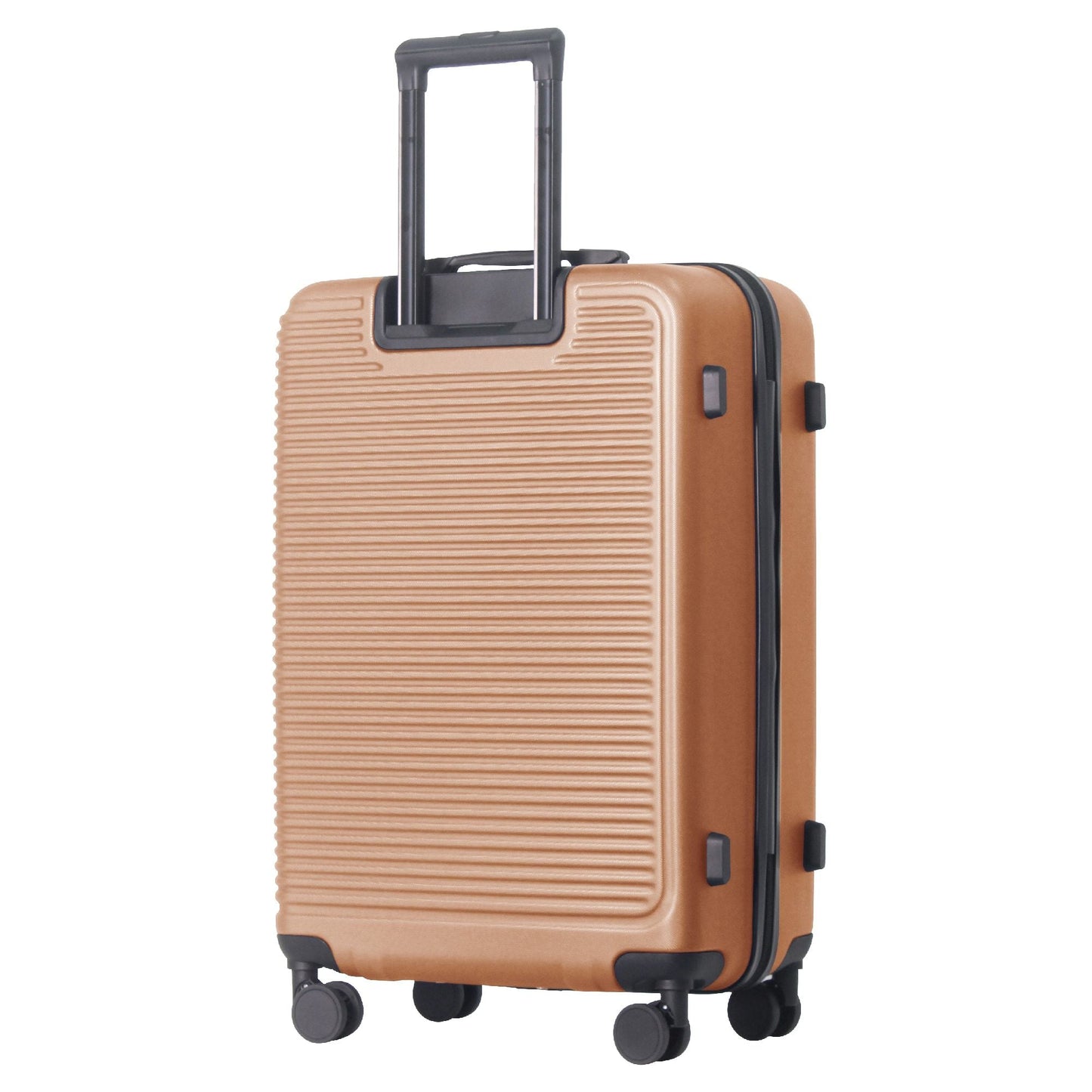 Luggage Sets ABS Hardshell 3pcs Luggage, Lightweight Durable Suitcase sets Spinner Wheels Suitcase with TSA Lock 20''24''28'' Available(Brown)