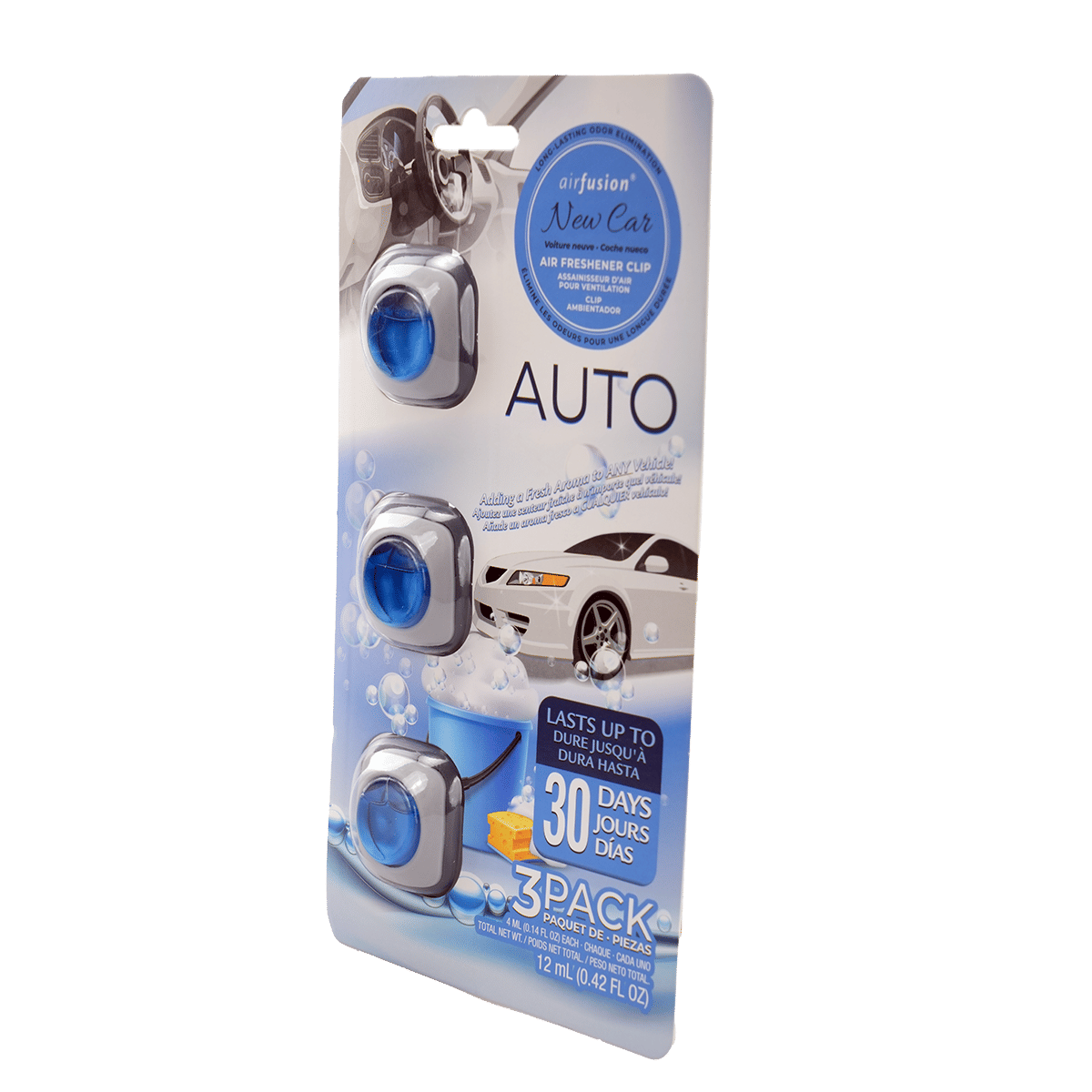 3 Pack Car Air Fresheners - Long Lasting Vent Clips For Men & Women, 3 Pack Up To 90 Days Fits All Car Refresher Odor Eliminator, New Car Scent Variety Pack