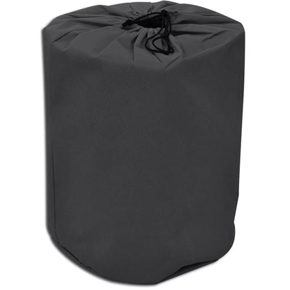 Gray caravan cover storage bag with drawstring top