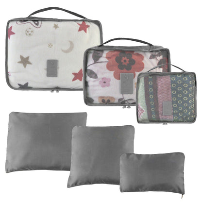 9Pcs/Set Clothes Storage Bags Water-Resistant Travel Luggage Organizer Clothing Packing Cubes for Blouse Hosiery Stocking Underwear