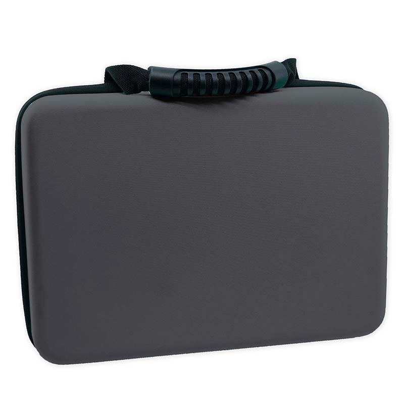 Slate large battery storage case with handle and zippered shell