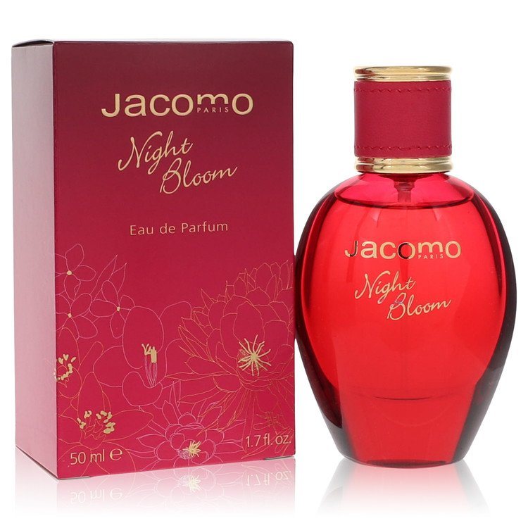 Women’s Eau de Parfum spray: red glass bottle with gold cap and maroon box