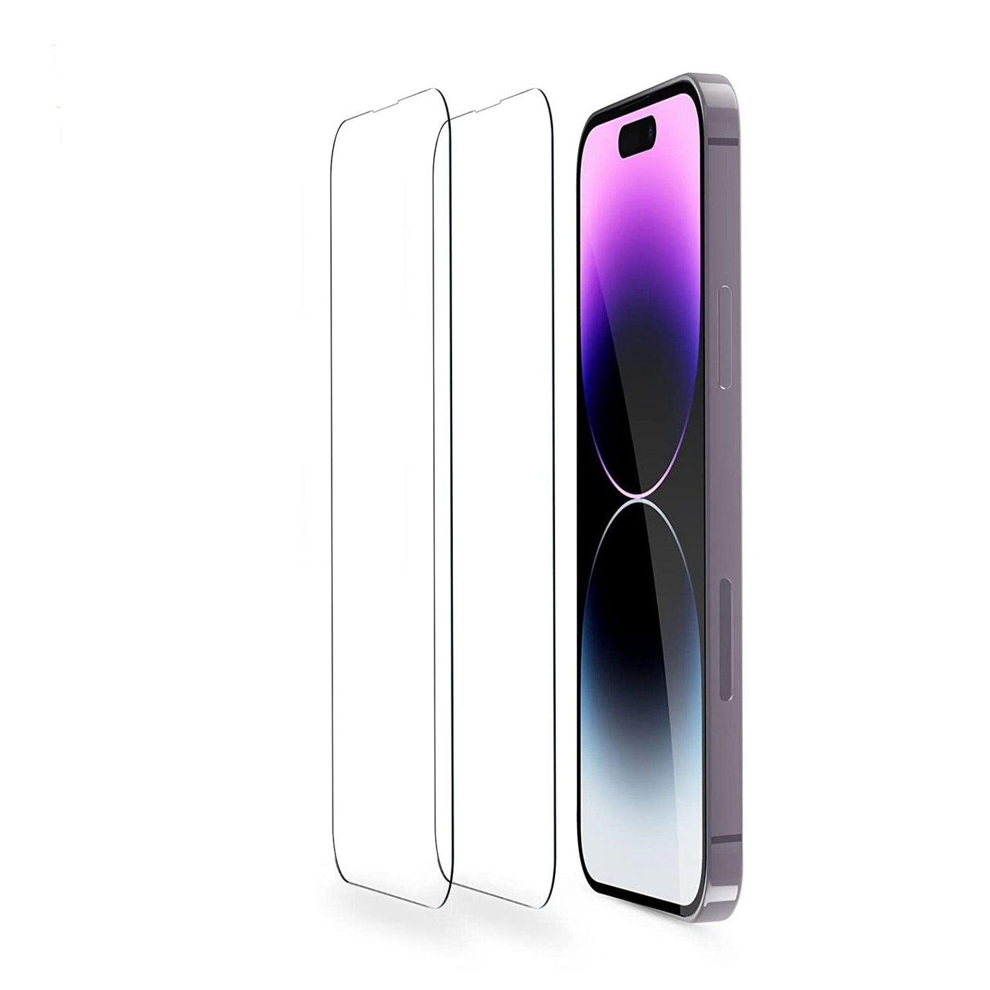 2-pack tempered glass screen protectors with full coverage front screen