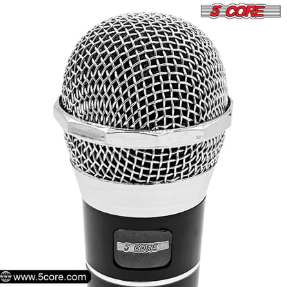 Dynamic handheld microphone grille and base, black body with label