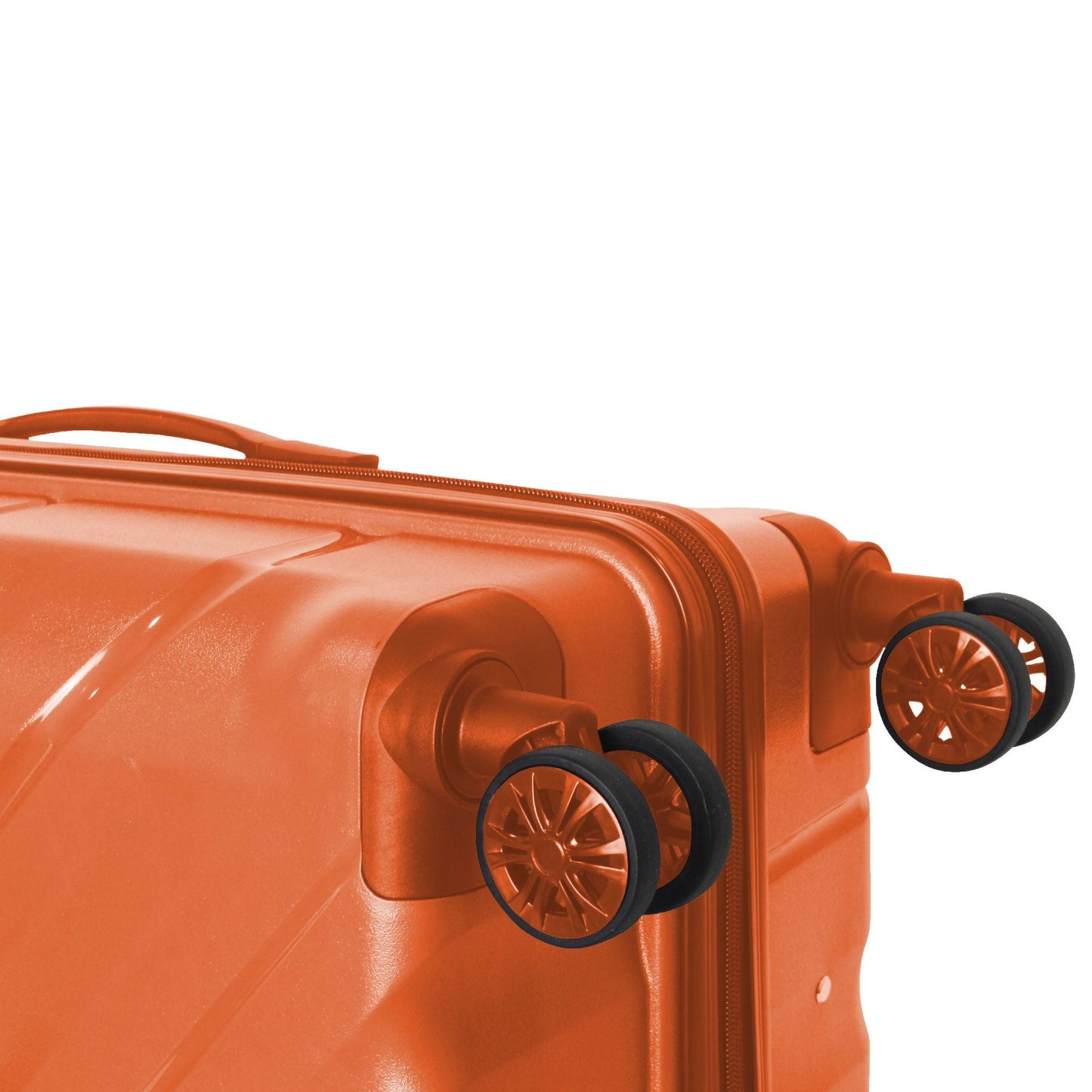 3-Piece Luggage Sets (20", 24", 28"), Suitcase with Wheels, Hardside Suitcase With Four Spinner Wheels and Scratch-Resistant Surface, Orange