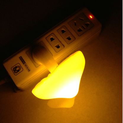 LED Night Lamp Mushroom Wall Socket Lamp White Light Control Sensor Bathroom Bedroom Furniture Decoration Wall Lamp