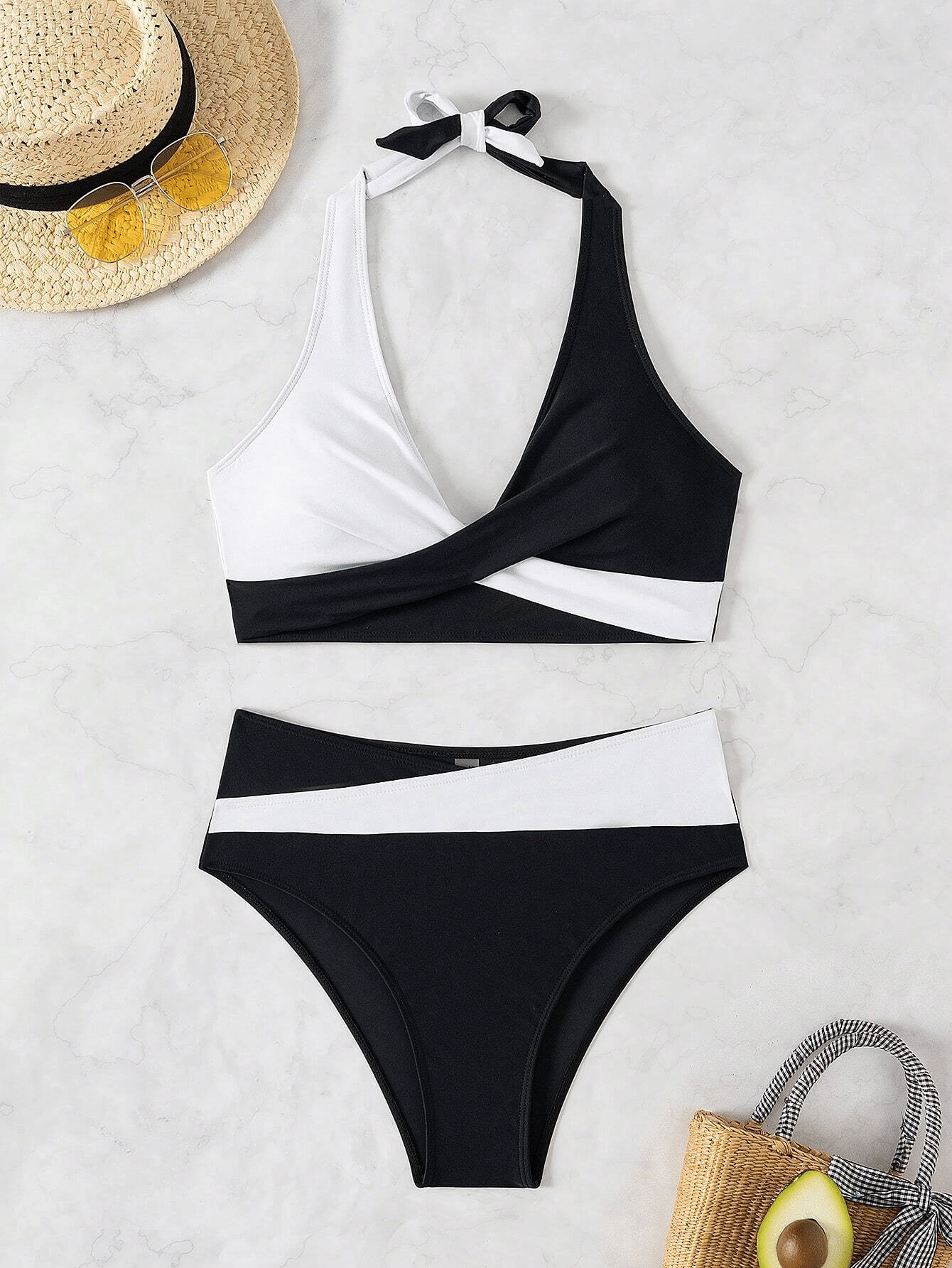 A bikini with a fashionable color