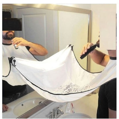 White waterproof grooming cloth cape with mirror suction cups